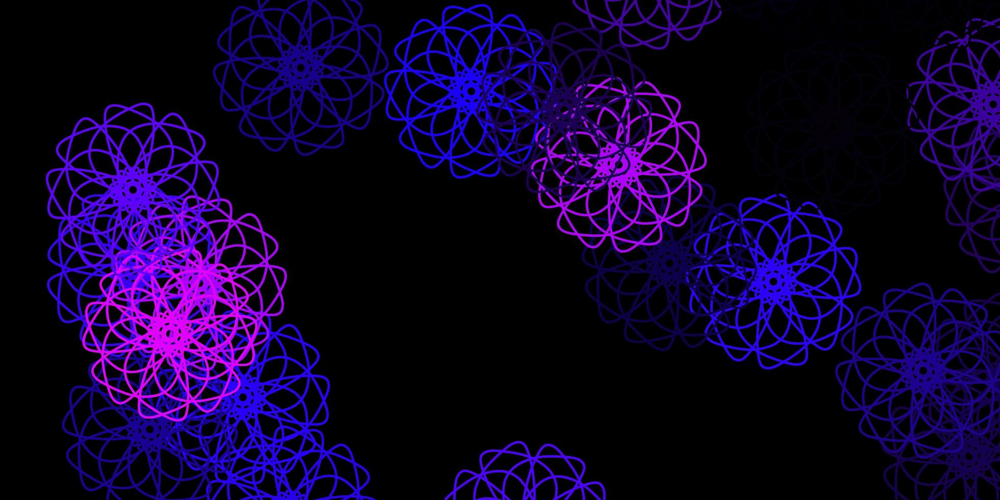 mörklila vektor mönster med abstrakta former.