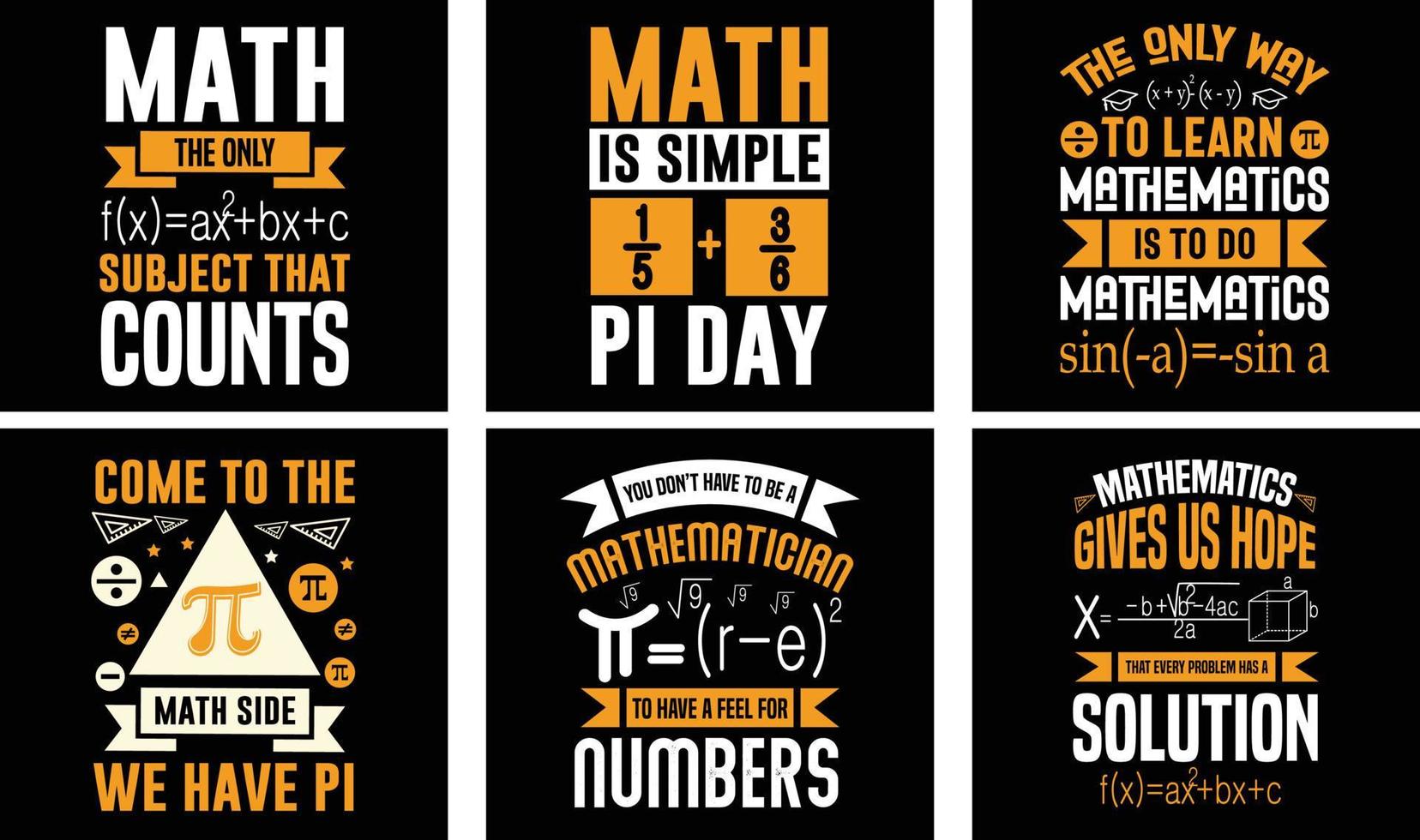 Pi-Tag-T-Shirt-Designpaket. PU-T-Shirt. Mathe-T-Shirt-Design. Pi-Tag-Vektorgrafiken vektor