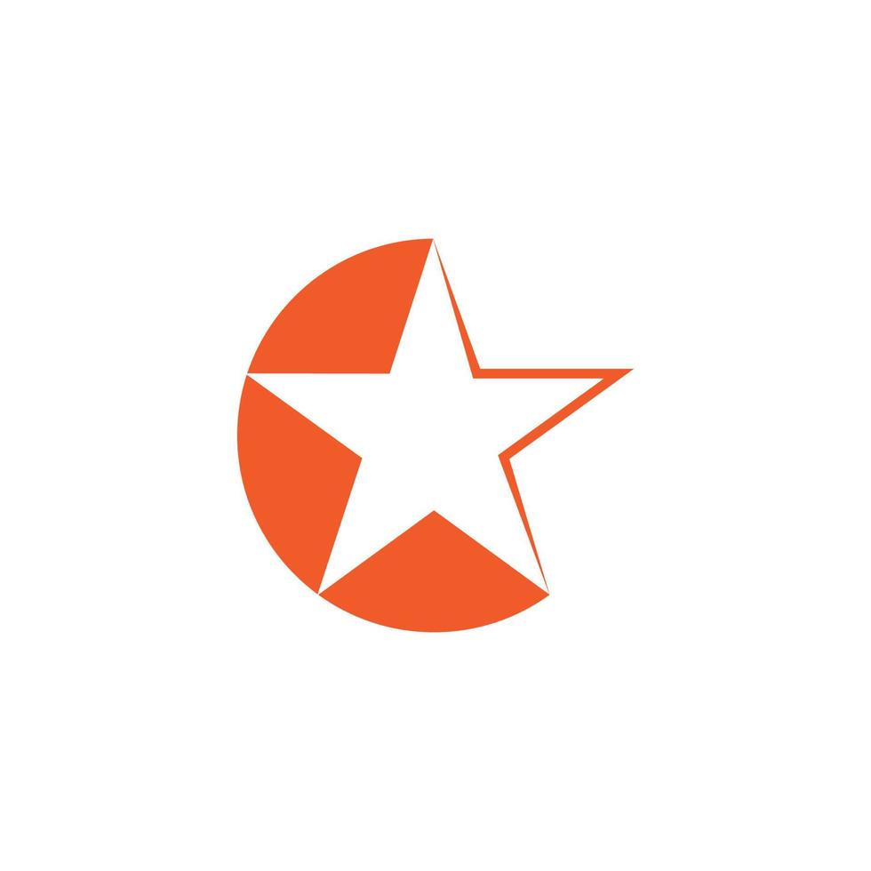 enkel geometrisk stjärna design logotyp vektor
