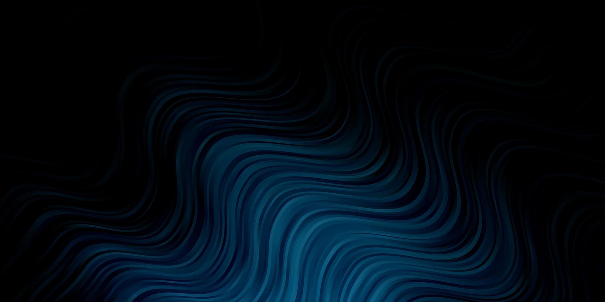 dunkelblaues Vektormuster mit gekrümmten Linien vektor