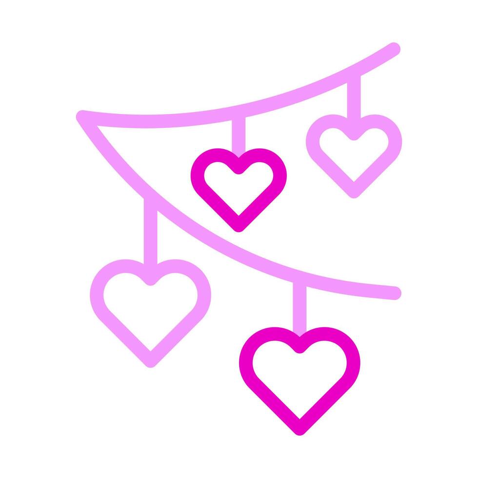 dekoration ikon duofärg rosa stil valentine illustration vektor element och symbol perfekt.