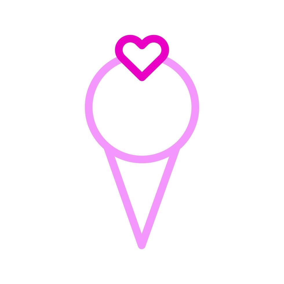 Eis Symbol duocolor rosa Stil Valentinstag Illustration Vektorelement und Symbol perfekt. vektor