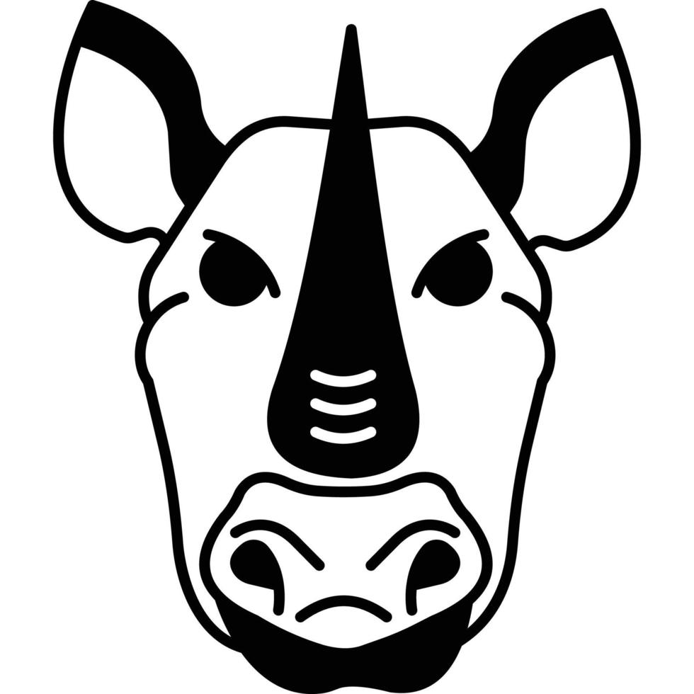 Rhinoceros, das leicht bearbeitet oder geändert werden kann vektor