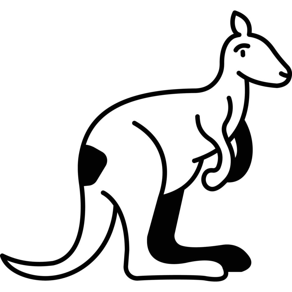 känguru som kan lätt redigera eller ändra vektor