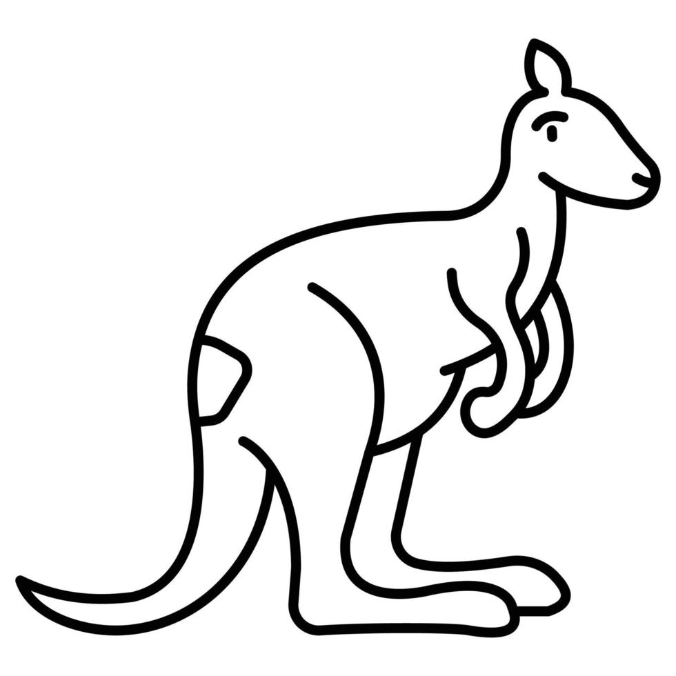 känguru som kan lätt redigera eller ändra vektor