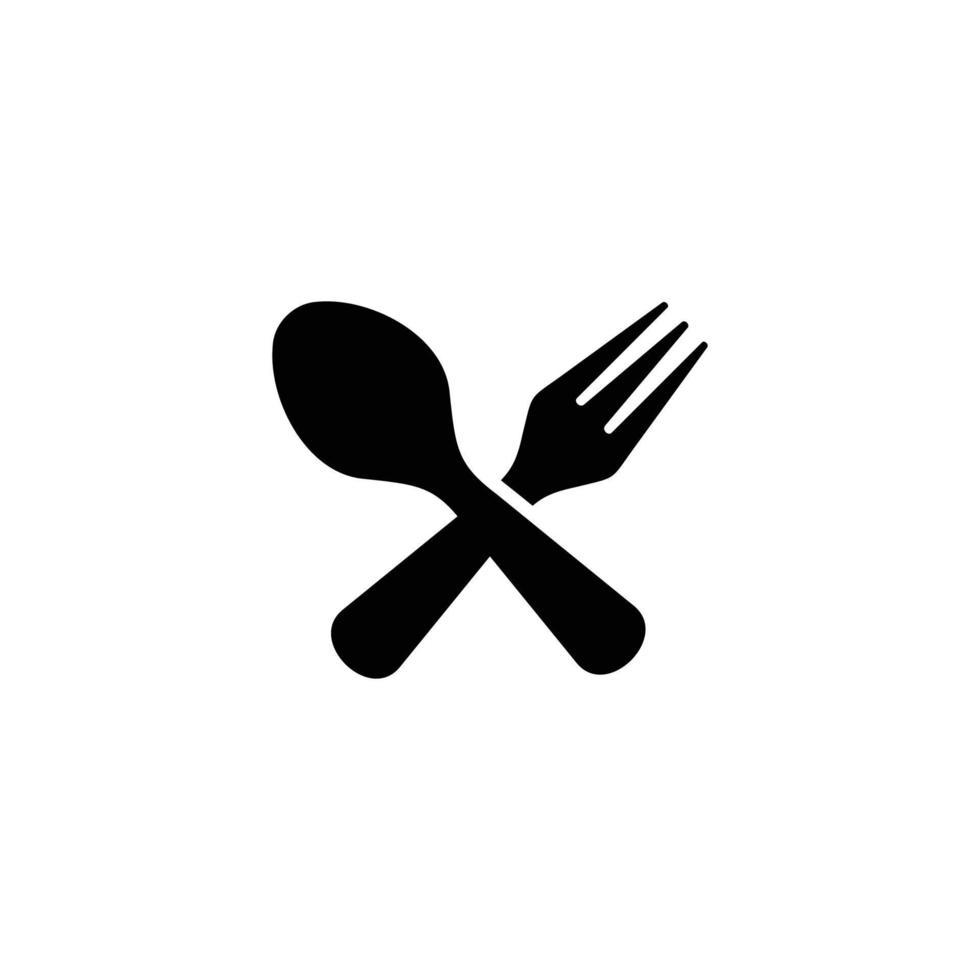 Symbol essen. Restaurant einfache flache Symbolvektorillustration vektor