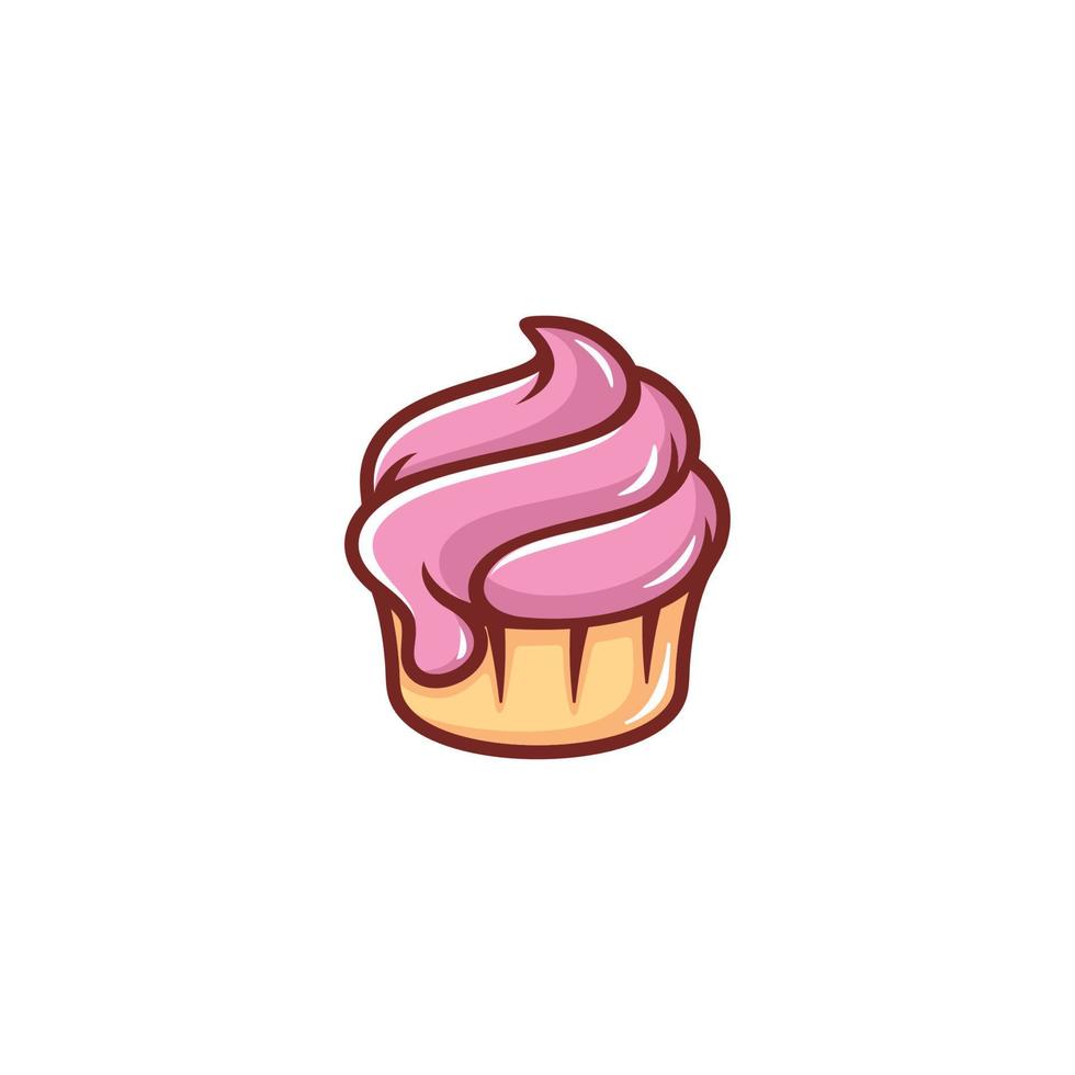 Cupcake-Icon-Design-Vektor-Illustration vektor