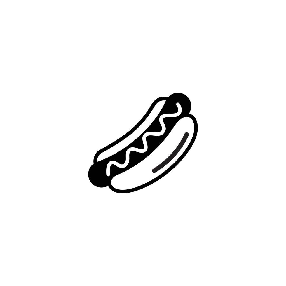 Hotdog einfache flache Symbolvektorillustration vektor