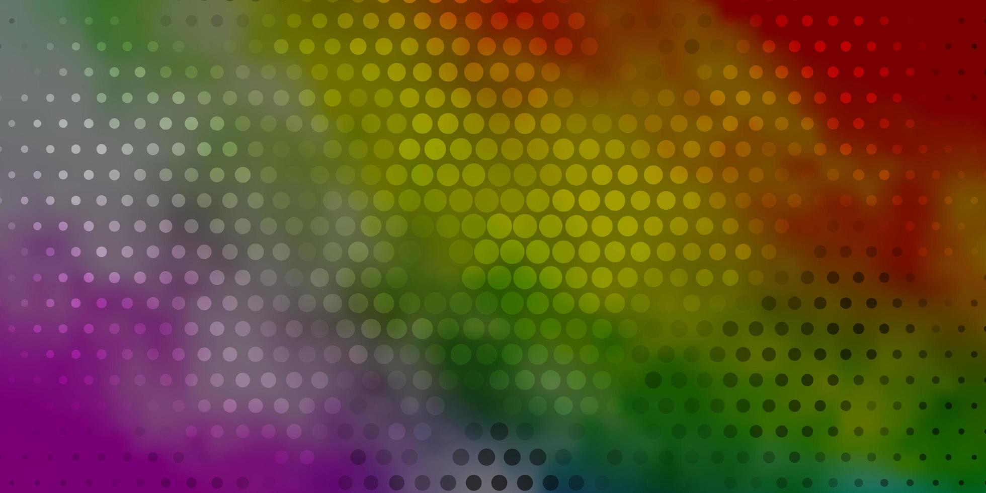 mörk flerfärgad vektor bakgrund med cirklar.