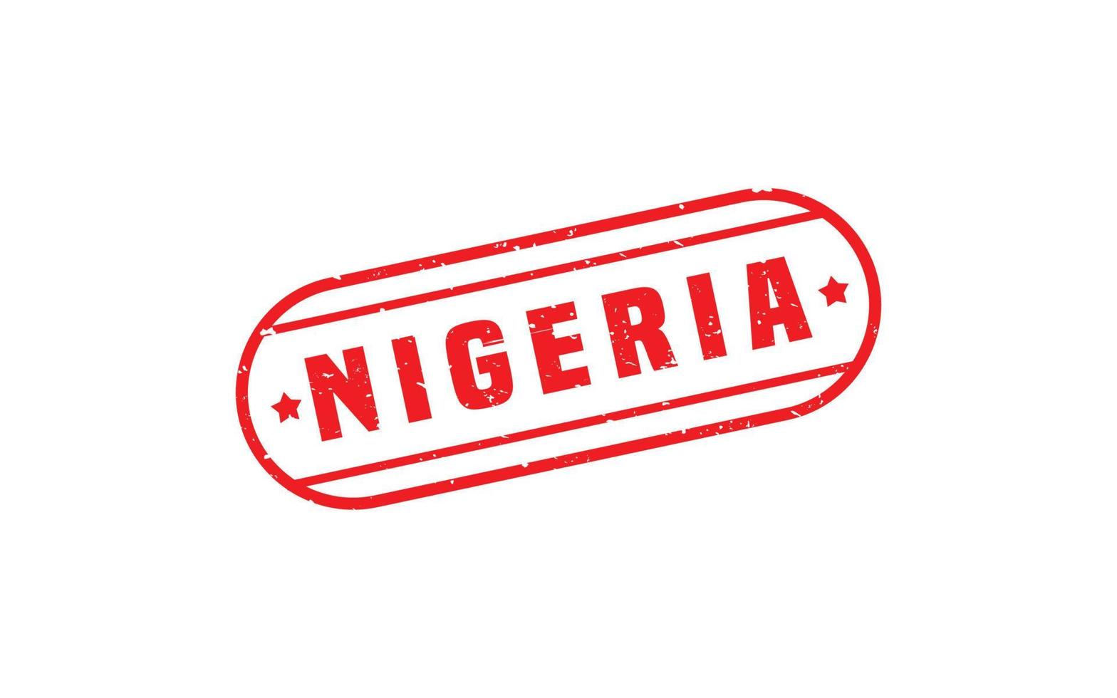 nigeria stämpel sudd med grunge stil på vit bakgrund vektor