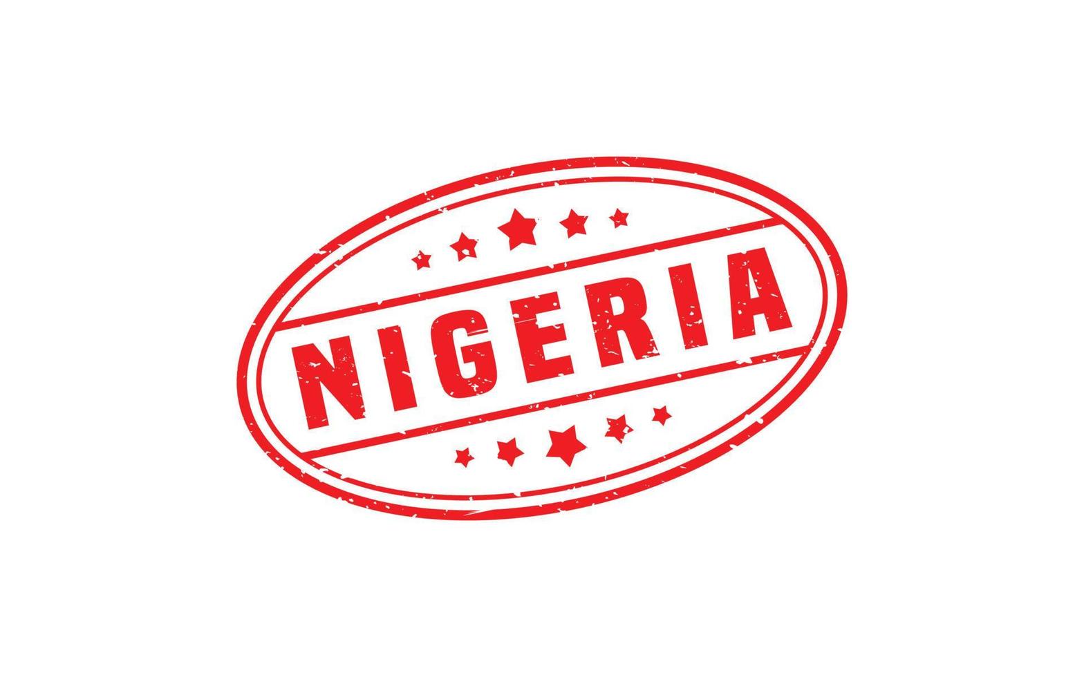 Nigeria-Stempelgummi mit Grunge-Stil auf weißem Hintergrund vektor