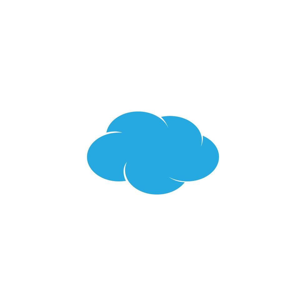 blaues Cloud-Logo-Vektor-Icon-Design vektor