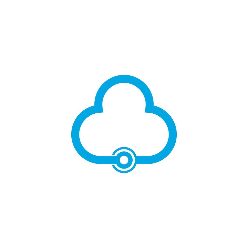 vektor moln teknologi logotyp mall illustration