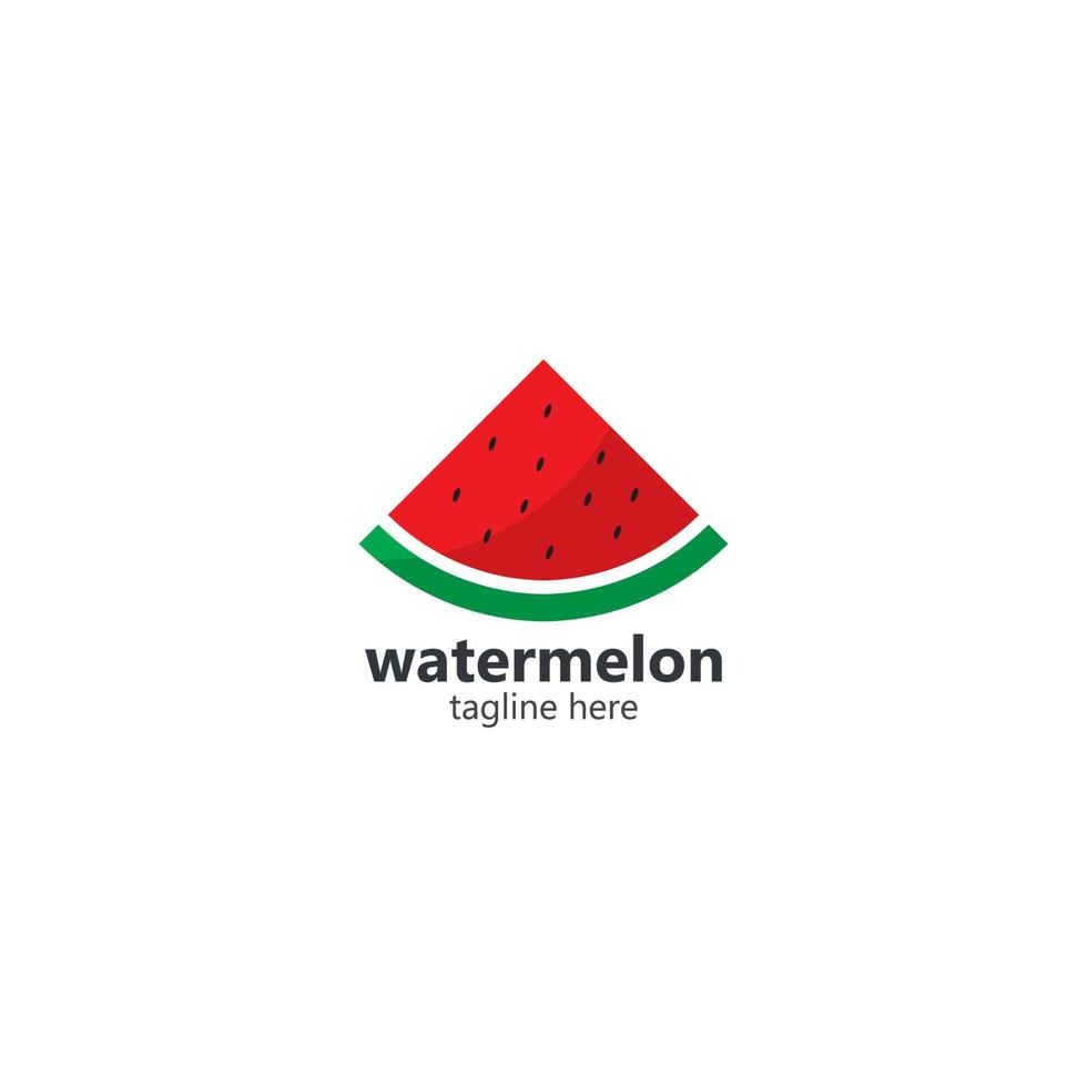 Wassermelone-Logo-Vektor-Icon-Konzept vektor