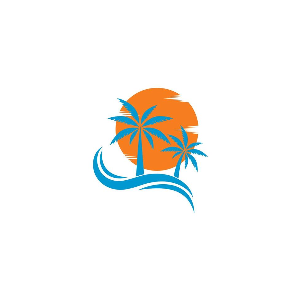 Sommer-Reise-Logo-Konzept-Vektor-Symbol-Vorlage vektor