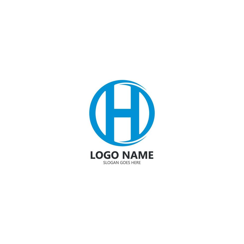 h Brief Logo Template Design Vektor