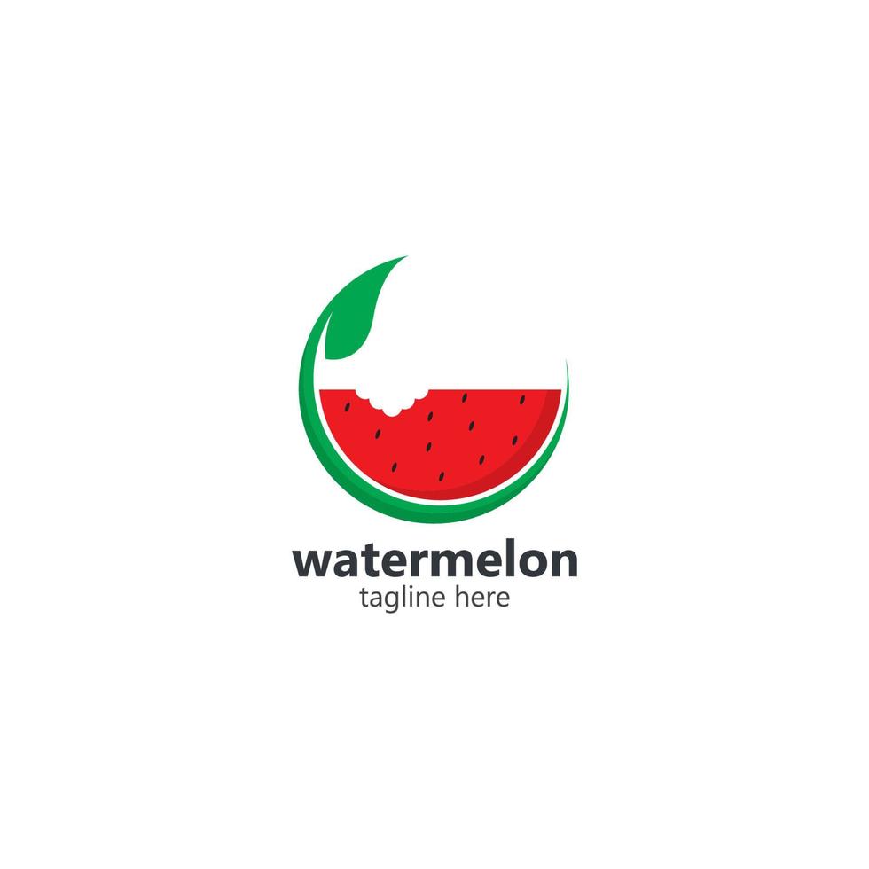 Wassermelone-Logo-Vektor-Icon-Konzept vektor