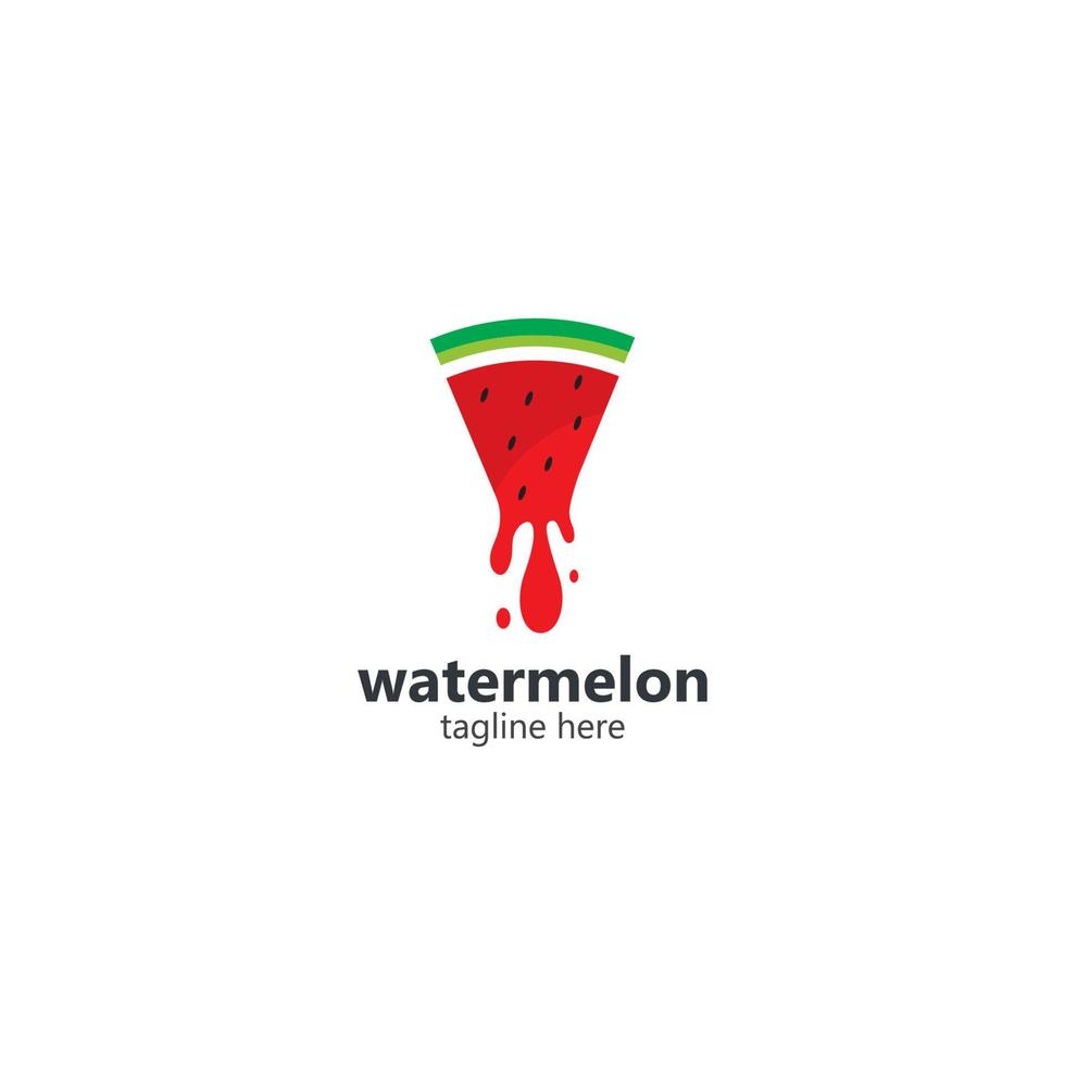 Wassermelone-Logo-Vektor-Icon-Konzept vektor