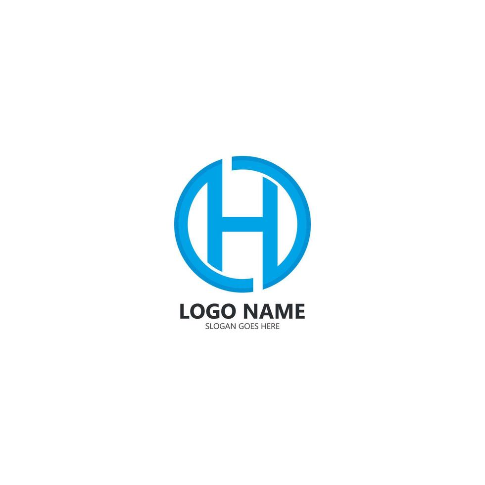 h Brief Logo Template Design Vektor