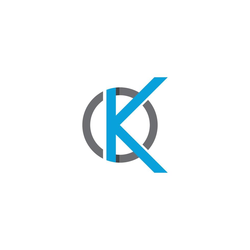 k Brief Logo Vorlage Vektor Icon Illustration