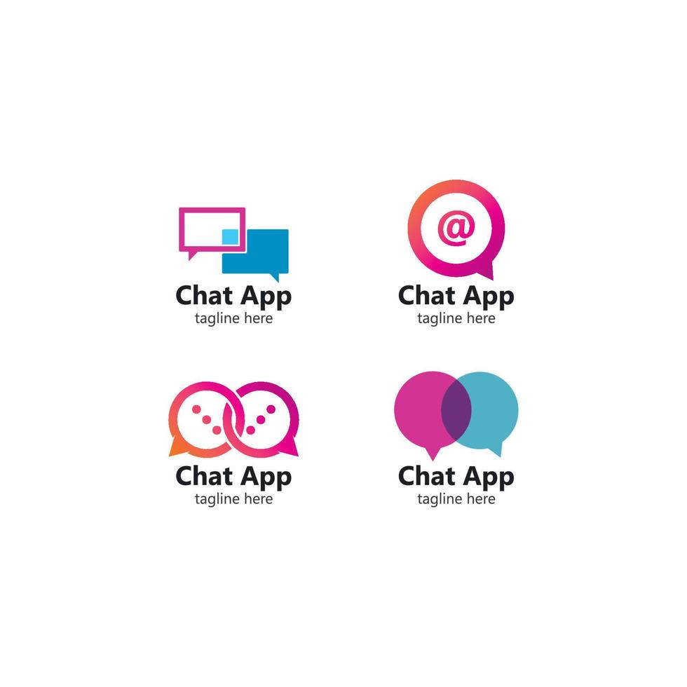 Sprechblase für Chat-App. Vektor-Logo-Design. Geschäftskonzept vektor