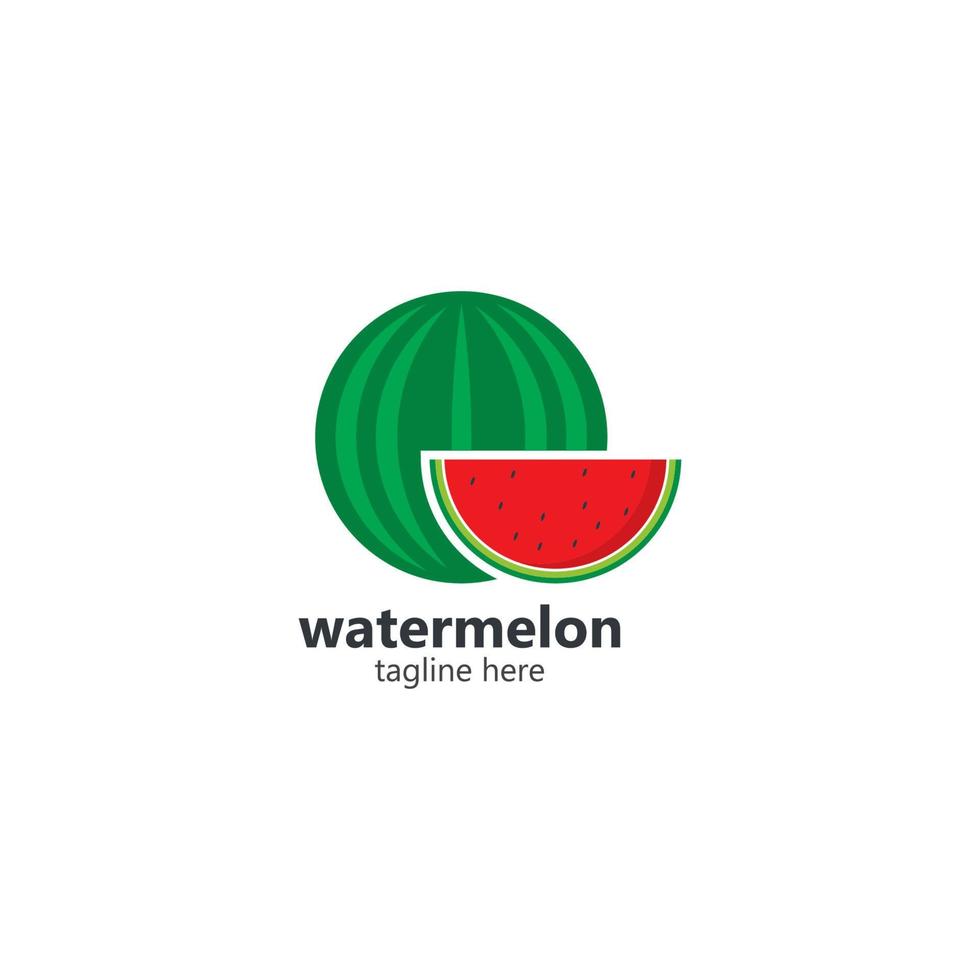 Wassermelone-Logo-Vektor-Icon-Konzept vektor