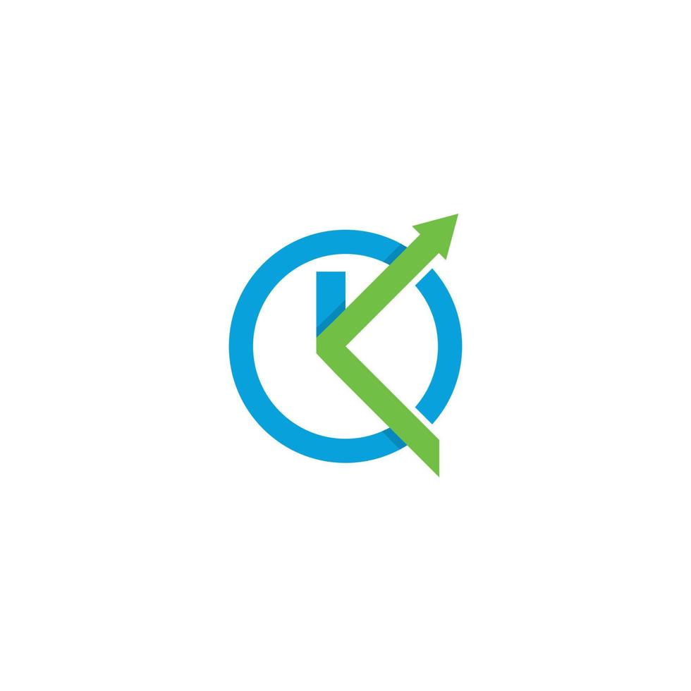 k Brief Logo Vorlage Vektor Icon Illustration