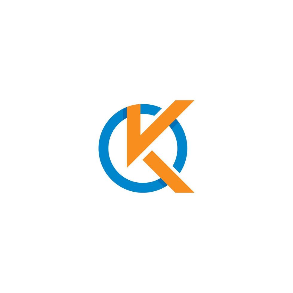 k Brief Logo Vorlage Vektor Icon Illustration