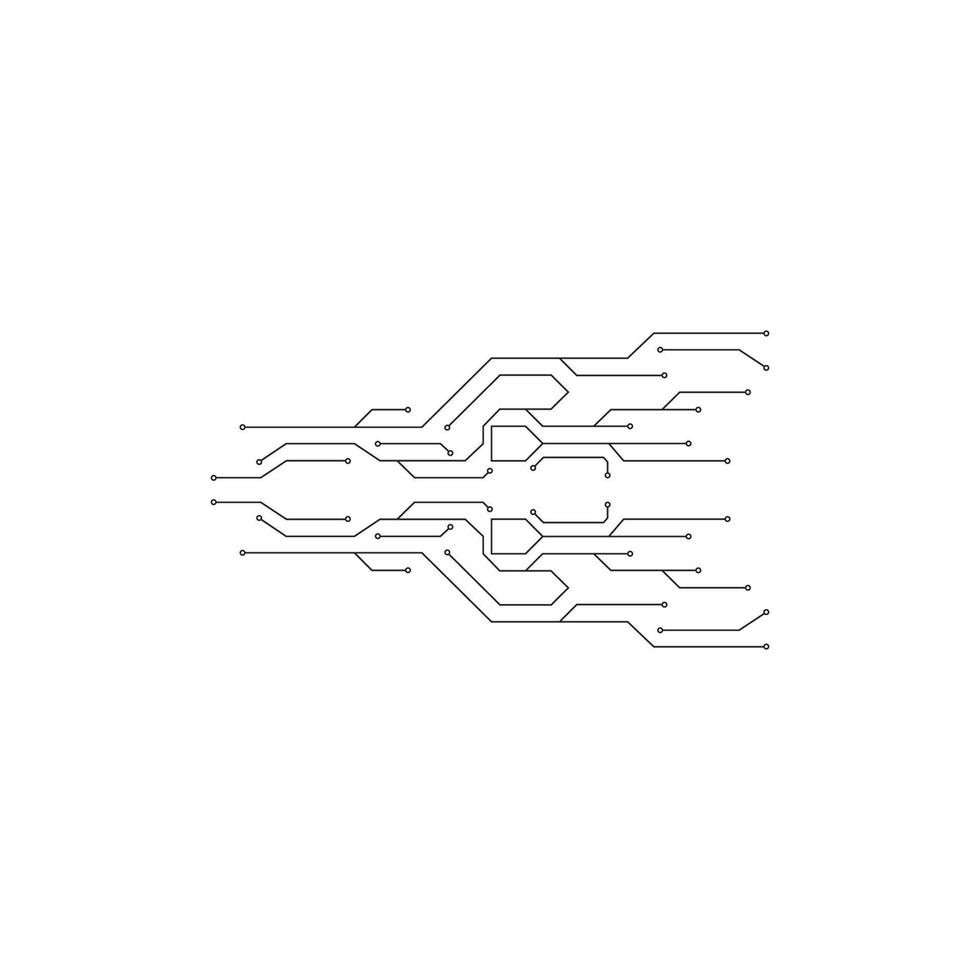 vektor av krets teknologi logotyp mall illustration