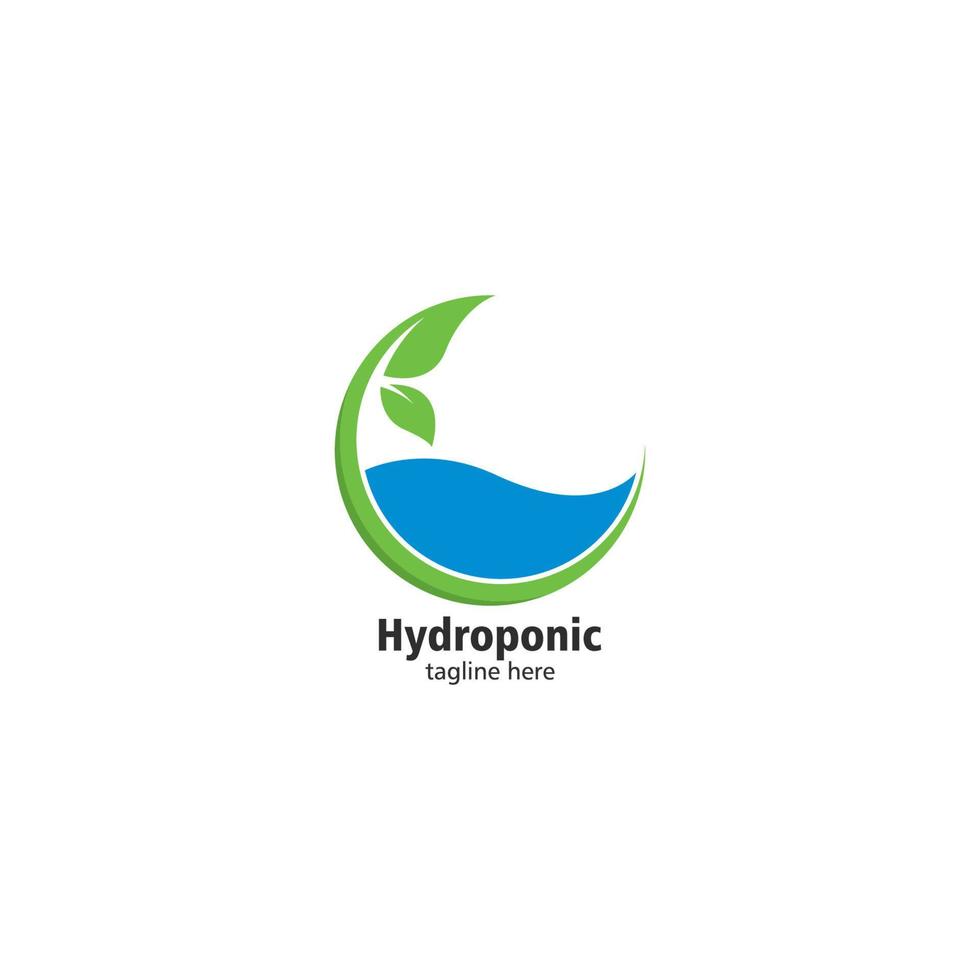 hydroponiska logotyp vektor ikon illustration