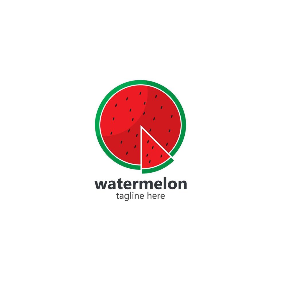 Wassermelone-Logo-Vektor-Icon-Konzept vektor