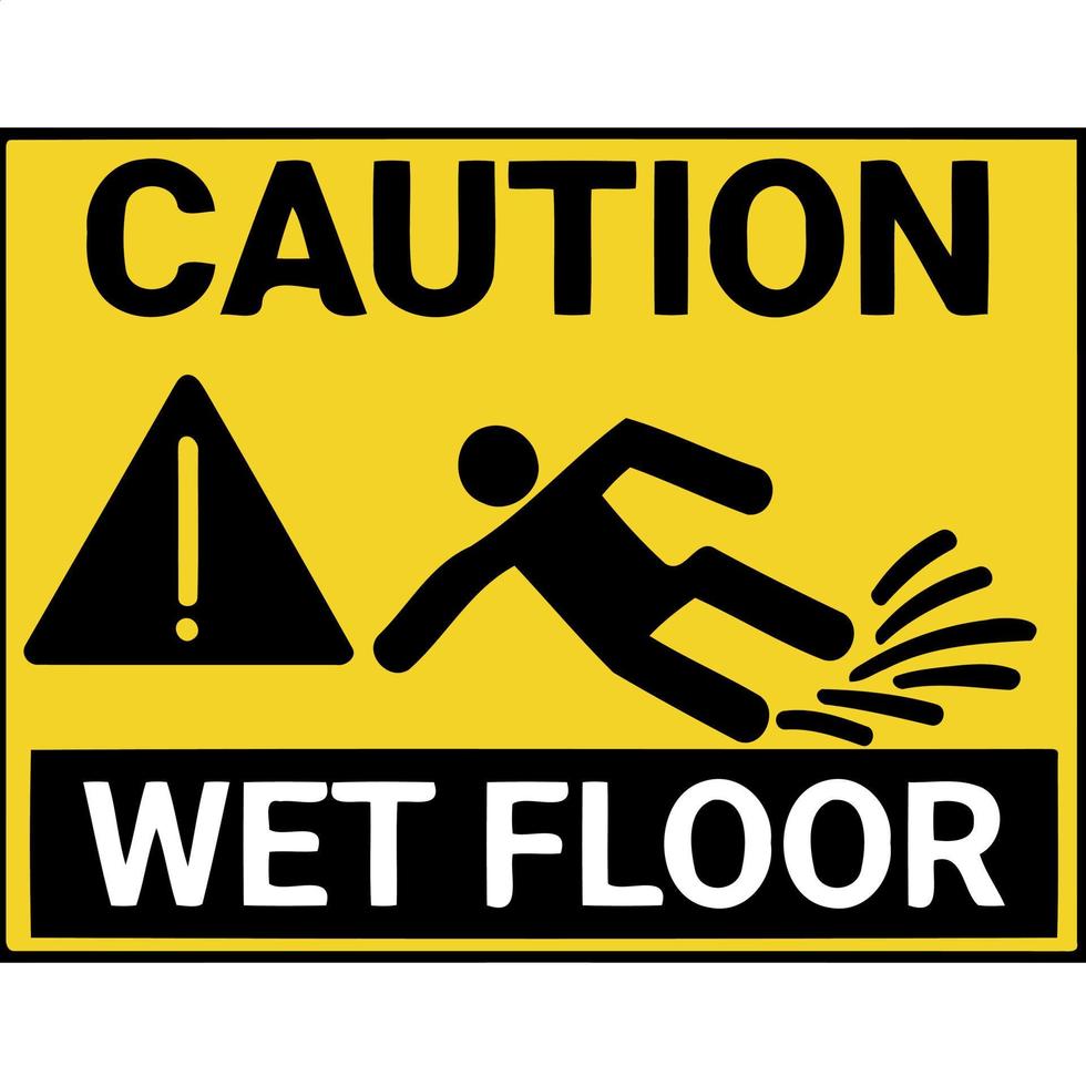 varning våt golv varning tecken vektor