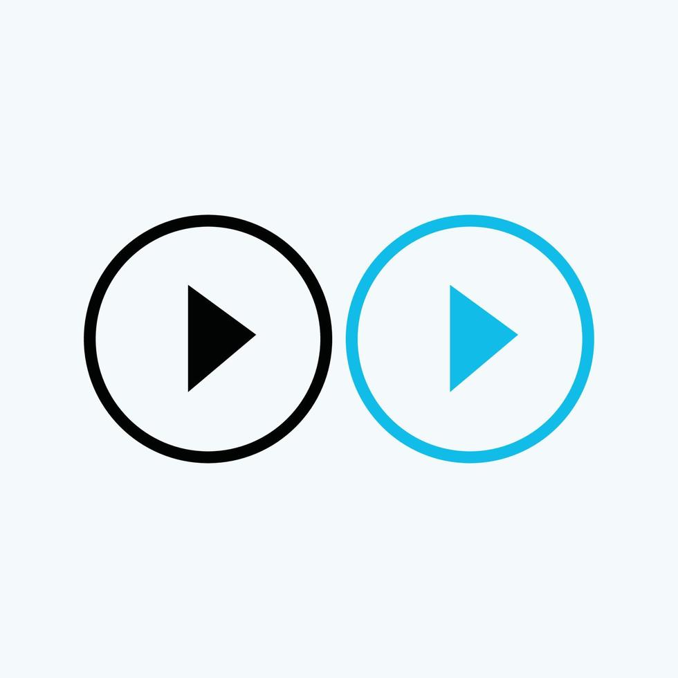 Play-Button-Symbol im trendigen flachen Stil isoliert auf grauem Hintergrund. Play-Symbol für Ihr Website-Design, Logo, App, ui. Vektor-Illustration vektor