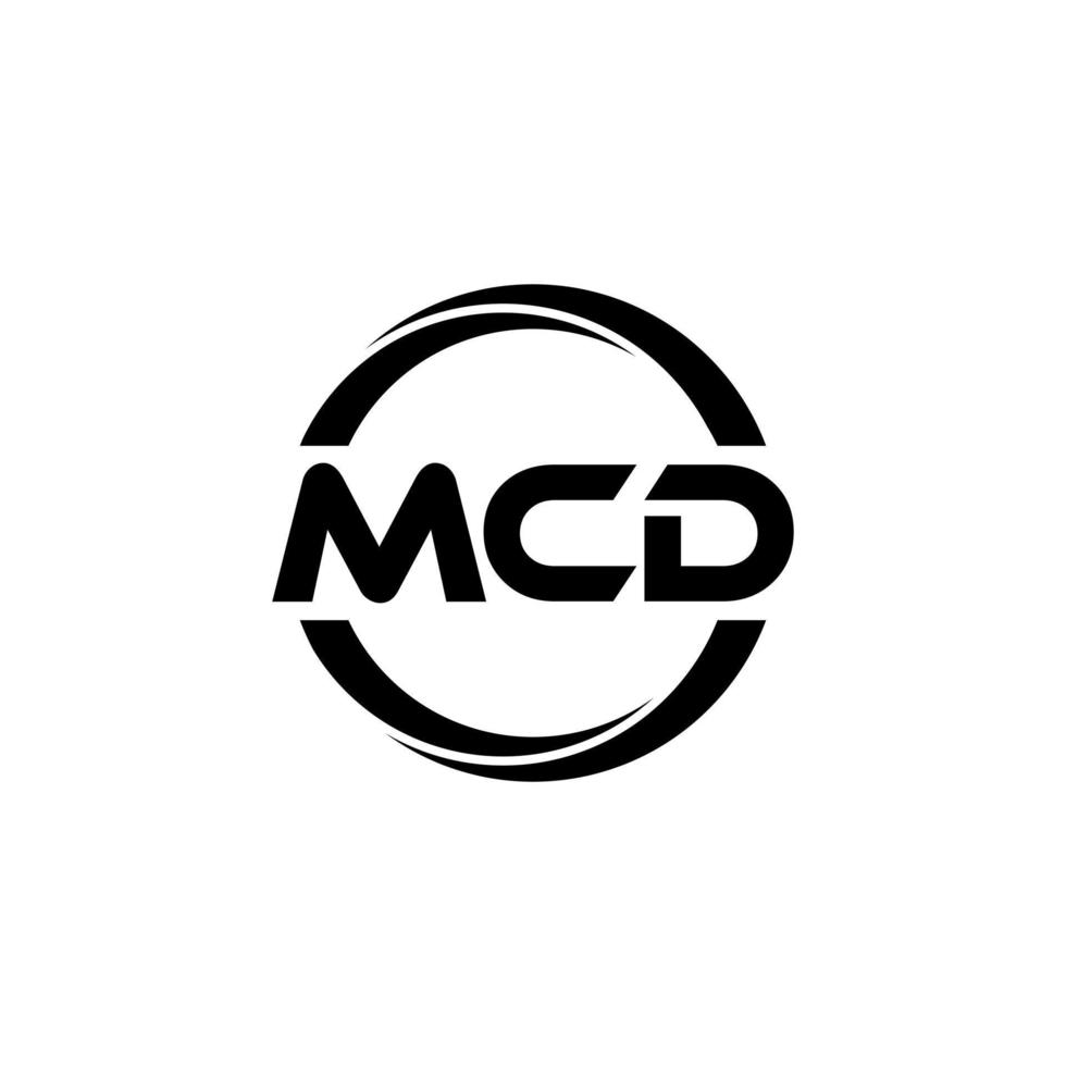 Mcd-Brief-Logo-Design in Abbildung. Vektorlogo, Kalligrafie-Designs für Logo, Poster, Einladung usw. vektor