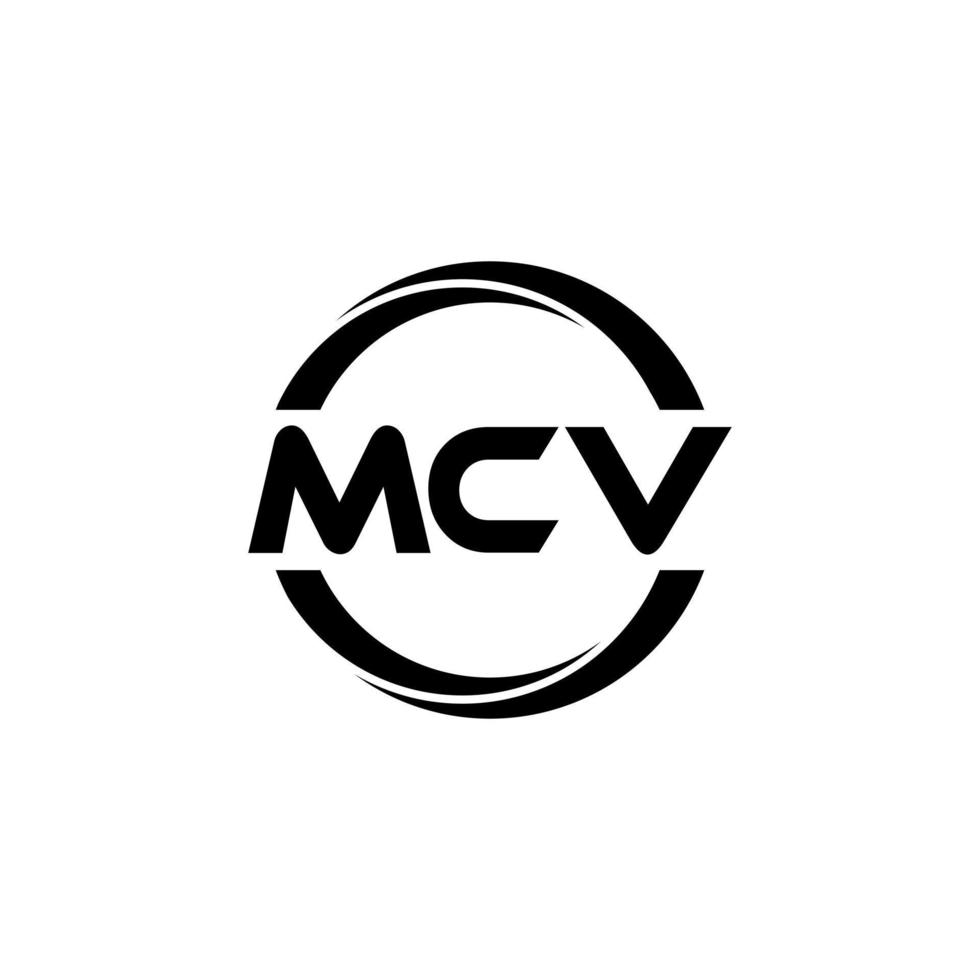 MCV-Brief-Logo-Design in Abbildung. Vektorlogo, Kalligrafie-Designs für Logo, Poster, Einladung usw. vektor