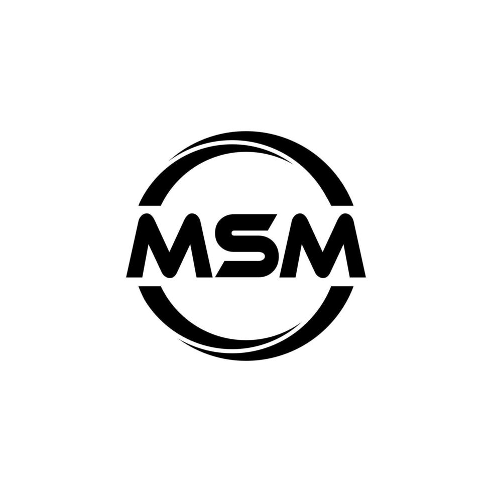 MSM-Brief-Logo-Design in Abbildung. Vektorlogo, Kalligrafie-Designs für Logo, Poster, Einladung usw. vektor