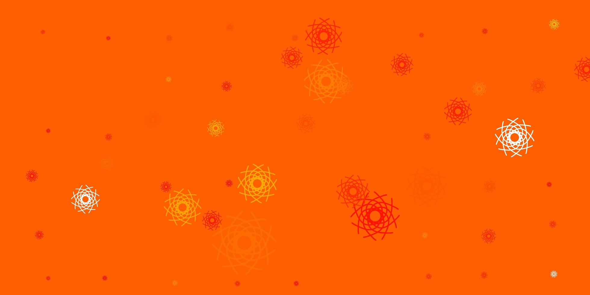 ljus orange vektor bakgrund med slumpmässiga former.