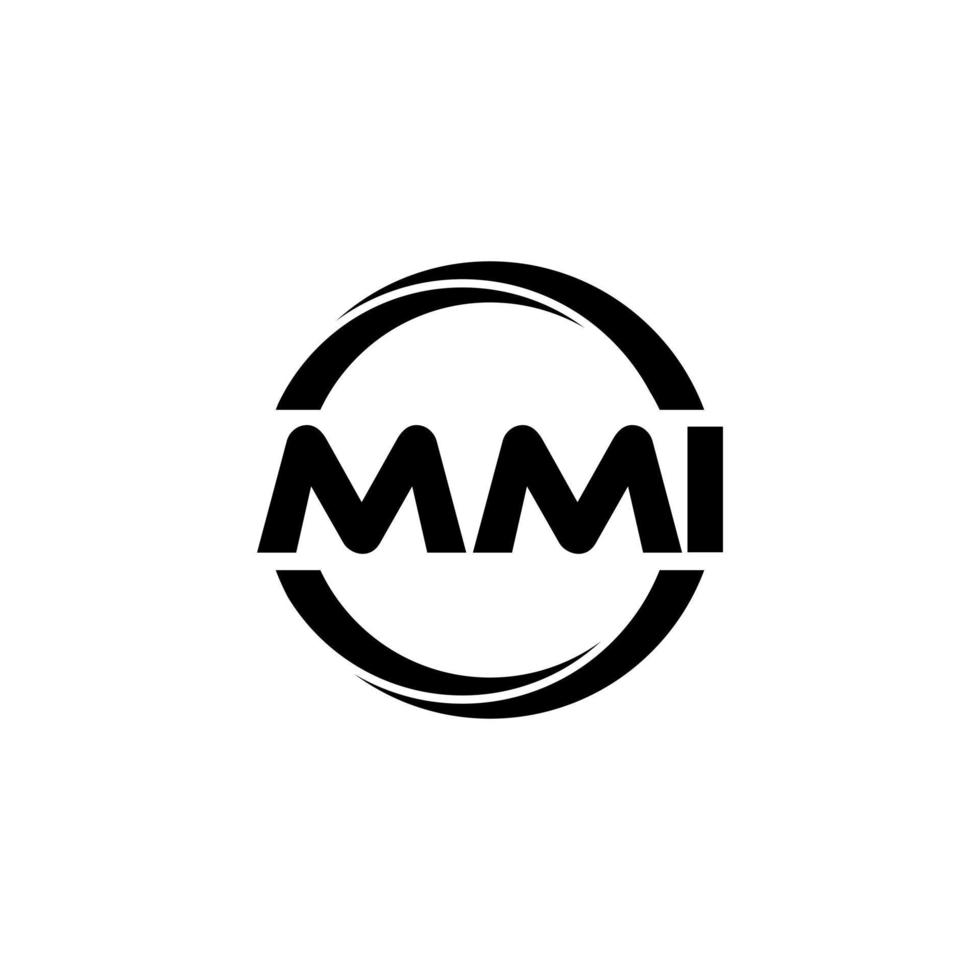 mmi brev logotyp design i illustration. vektor logotyp, kalligrafi mönster för logotyp, affisch, inbjudan, etc.