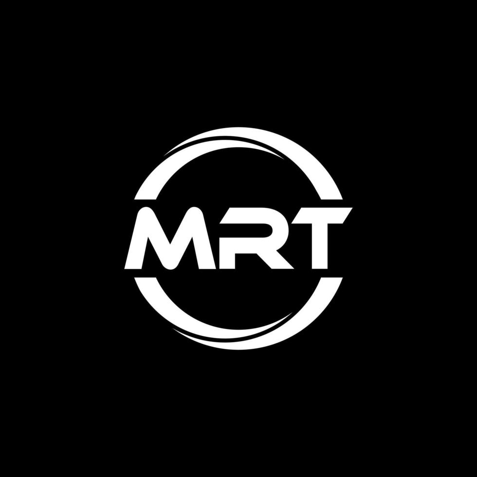 mrt brev logotyp design i illustration. vektor logotyp, kalligrafi mönster för logotyp, affisch, inbjudan, etc.