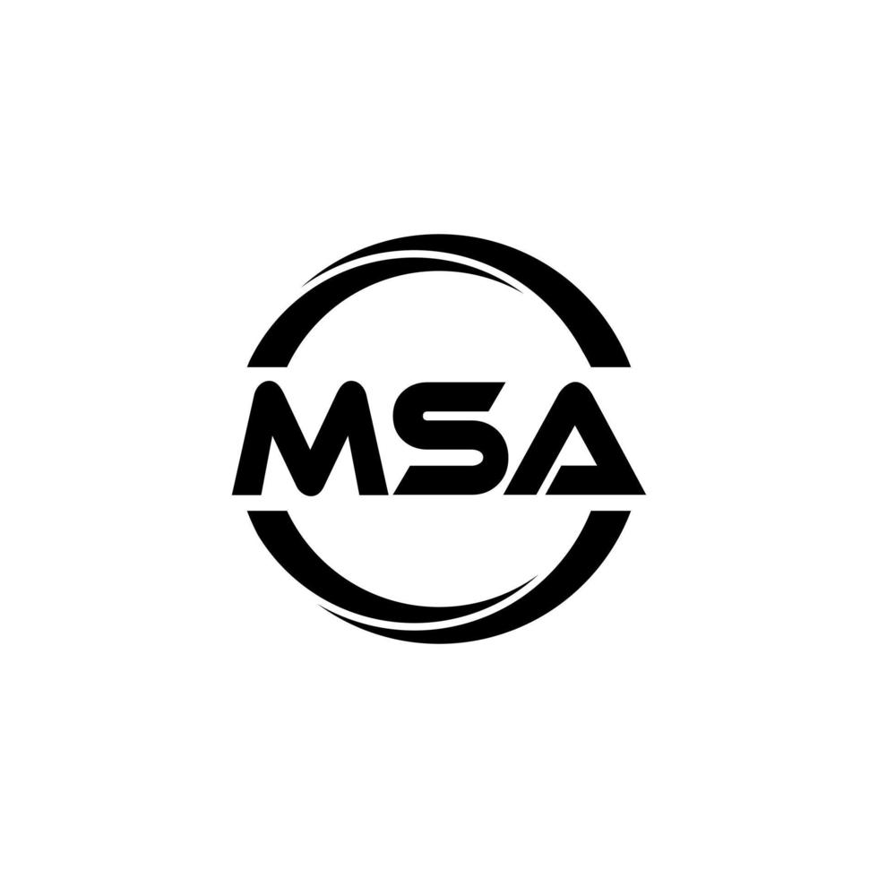 msa brev logotyp design i illustration. vektor logotyp, kalligrafi mönster för logotyp, affisch, inbjudan, etc.