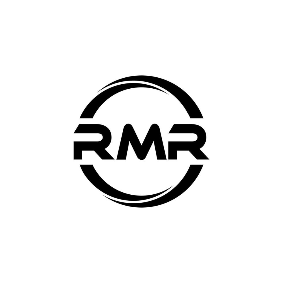 rmr brev logotyp design i illustration. vektor logotyp, kalligrafi mönster för logotyp, affisch, inbjudan, etc.