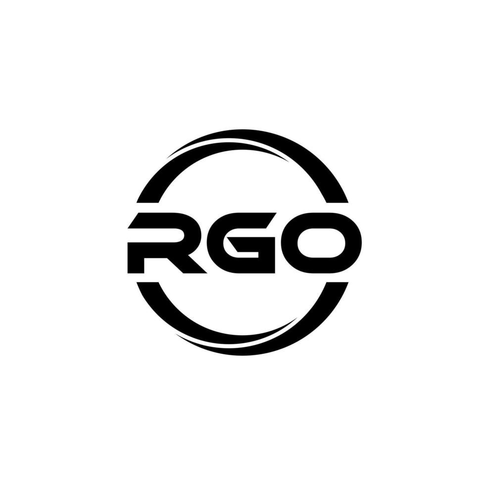 rgo brev logotyp design i illustration. vektor logotyp, kalligrafi mönster för logotyp, affisch, inbjudan, etc.