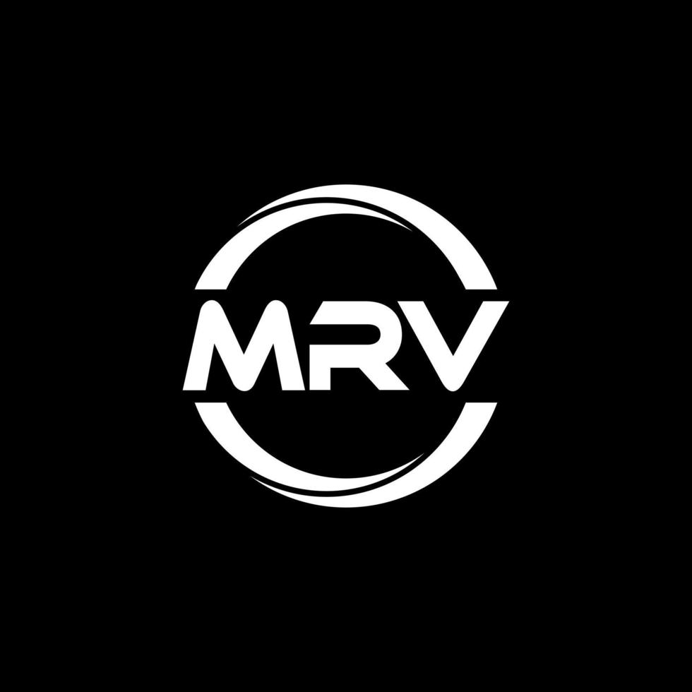MRV-Brief-Logo-Design in Abbildung. Vektorlogo, Kalligrafie-Designs für Logo, Poster, Einladung usw. vektor