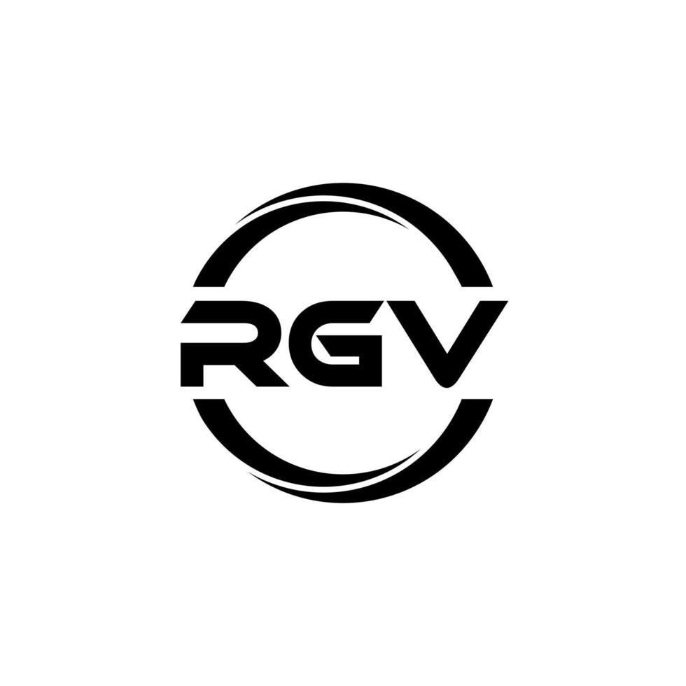 rgv brev logotyp design i illustration. vektor logotyp, kalligrafi mönster för logotyp, affisch, inbjudan, etc.