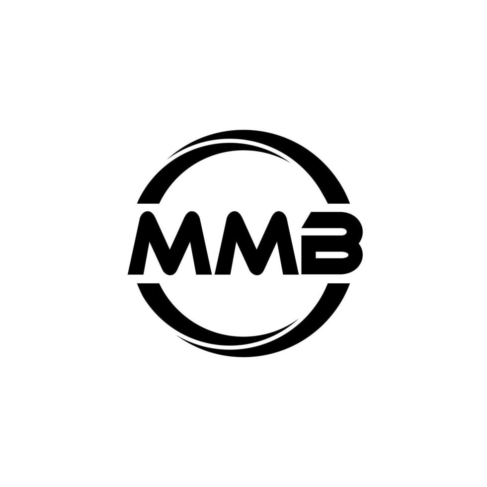 mmb brev logotyp design i illustration. vektor logotyp, kalligrafi mönster för logotyp, affisch, inbjudan, etc.