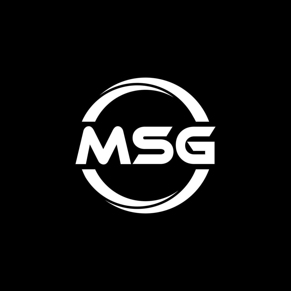 msg brev logotyp design i illustration. vektor logotyp, kalligrafi mönster för logotyp, affisch, inbjudan, etc.