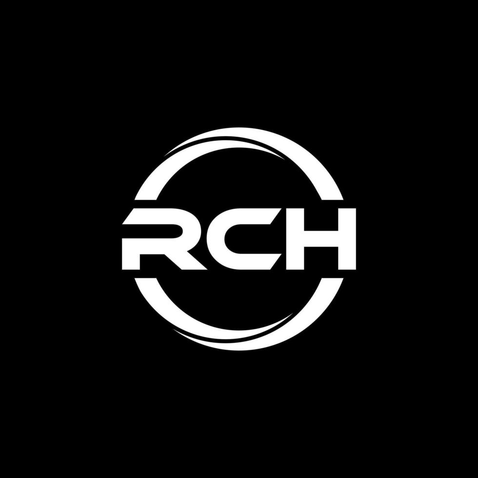Rch-Brief-Logo-Design in Abbildung. Vektorlogo, Kalligrafie-Designs für Logo, Poster, Einladung usw. vektor