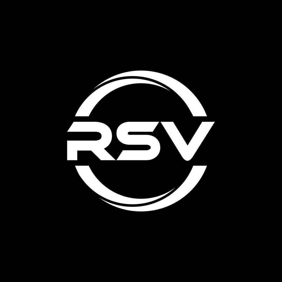 RSV-Brief-Logo-Design in Abbildung. Vektorlogo, Kalligrafie-Designs für Logo, Poster, Einladung usw. vektor