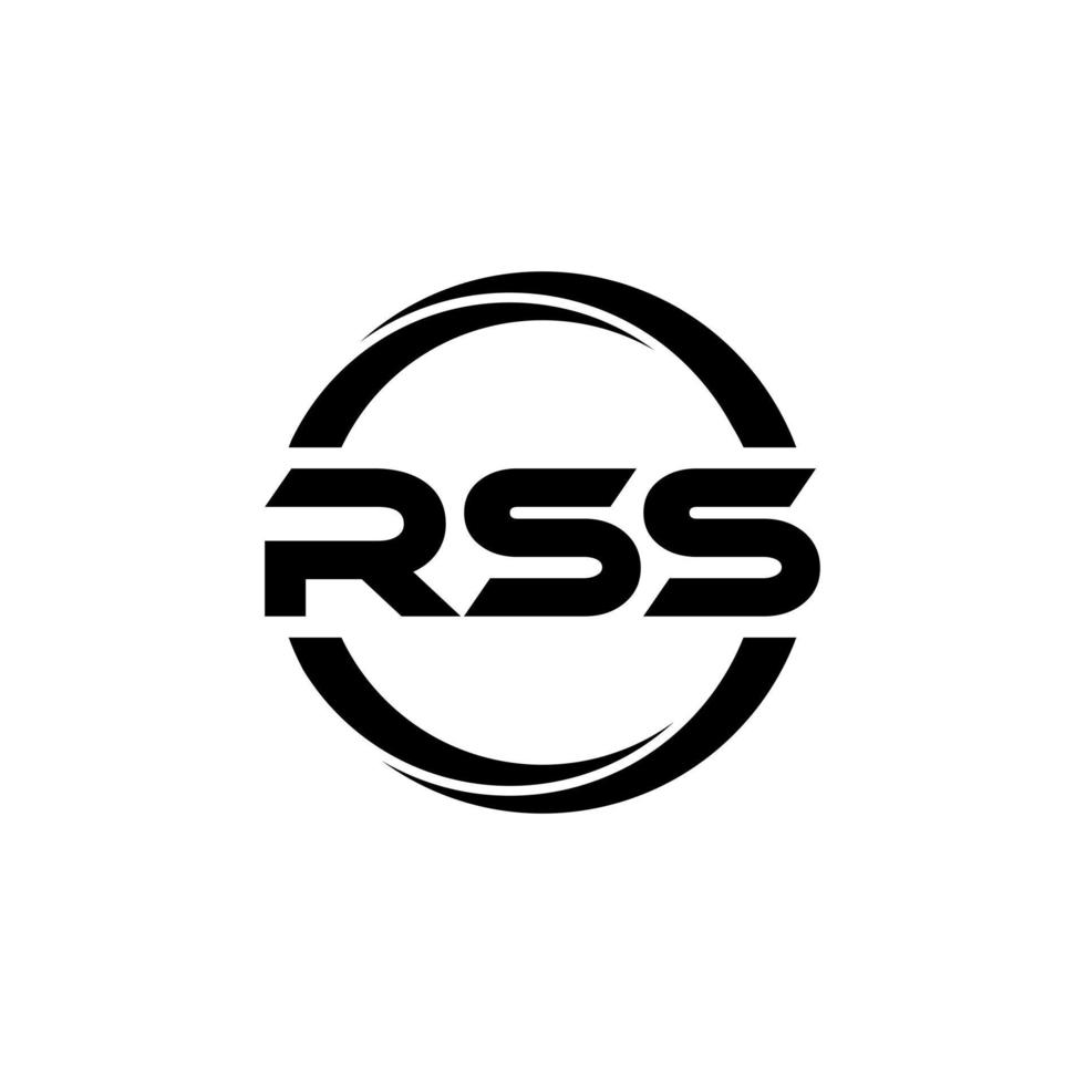 rsu-Brief-Logo-Design in Abbildung. Vektorlogo, Kalligrafie-Designs für Logo, Poster, Einladung usw. vektor