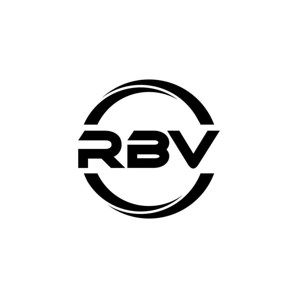 rbv-brief-logo-design in der illustration. Vektorlogo, Kalligrafie-Designs für Logo, Poster, Einladung usw. vektor